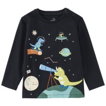 Baby Langarmshirt mit Dino-Print