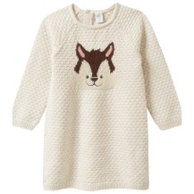 Baby Strickkleid mit Tier-Applikation