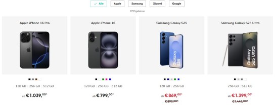 Top-Smartphones zu Top-Tarifen