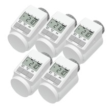 Eqiva 5er-Set Elektronischer Heizkörperthermostat
