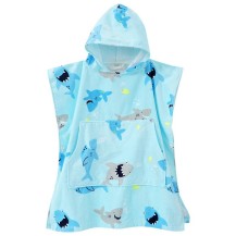 Kinder Badeponcho mit Allover-Print