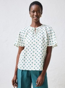 Tunikabluse aus reinem Leinen