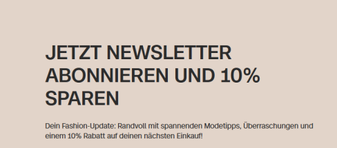 10 % Rabatt für deinen nächsten Einkauf nutzen