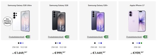 Top-Smartphones zu Top-Tarifen